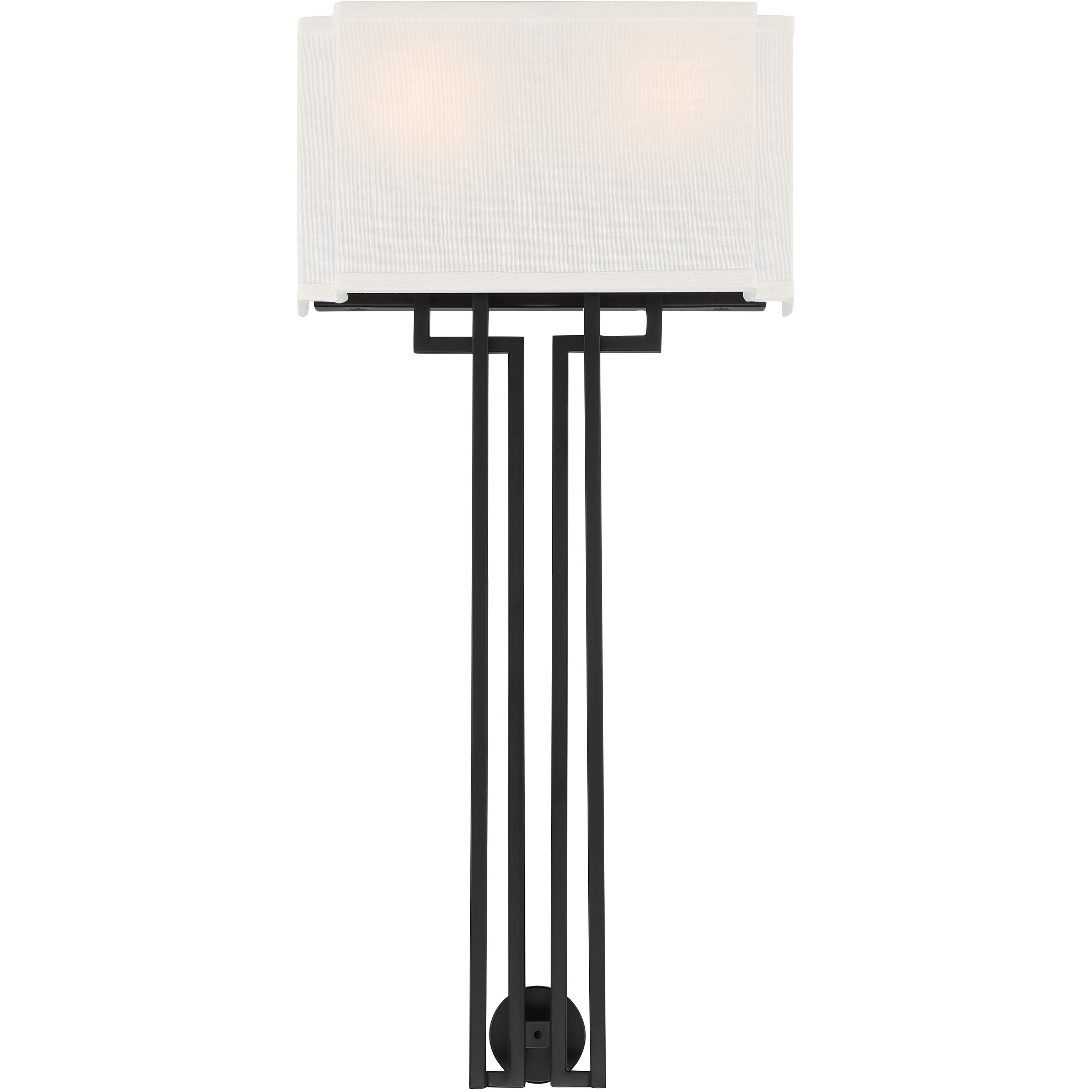 Upham Estates 2 Light 12 inch Coal /Polished Nickel Wall Torchiere Wall Light