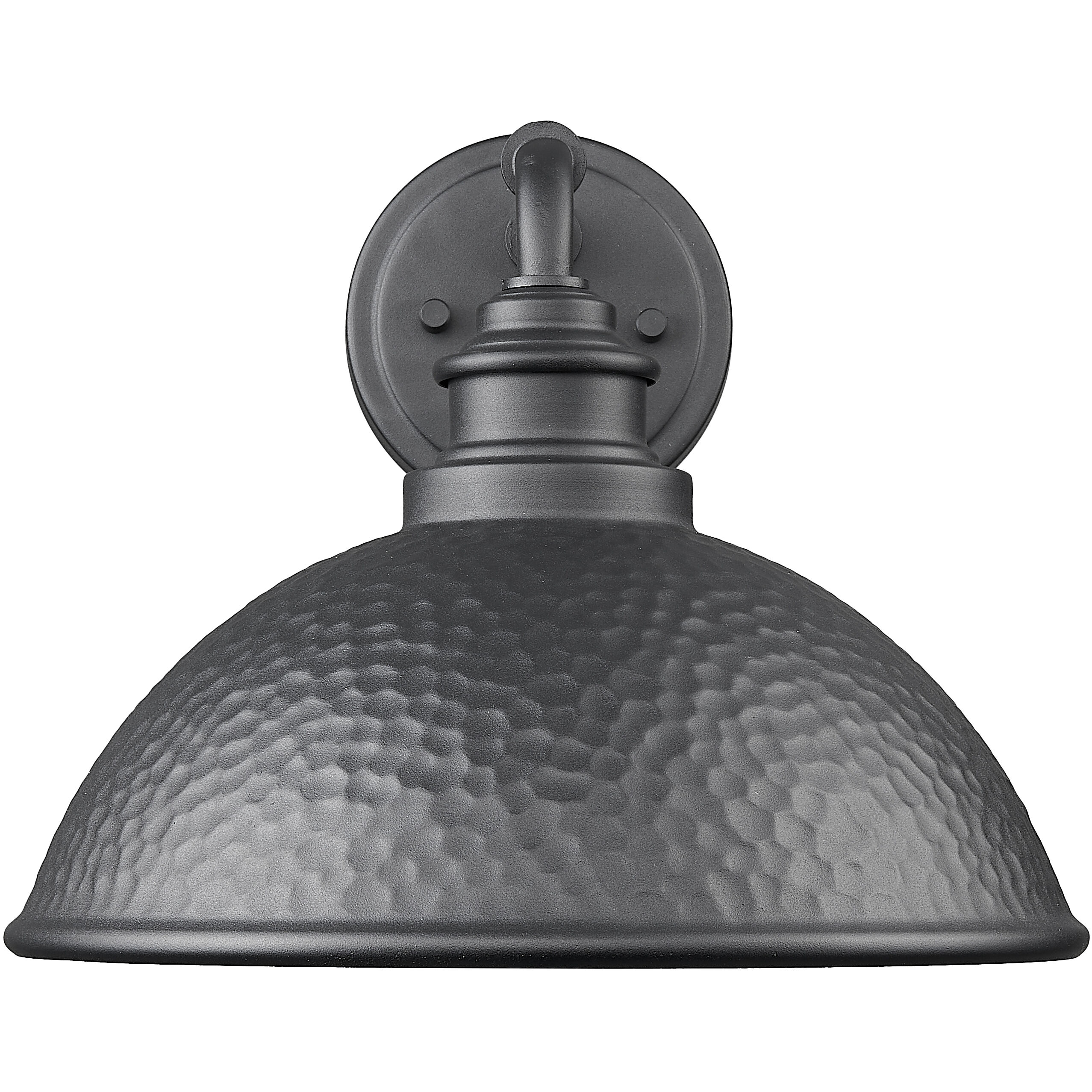 Hammond 1 Light 10.5 inch Hammered Black with Matte Gold Interior Exterior Wall Mount