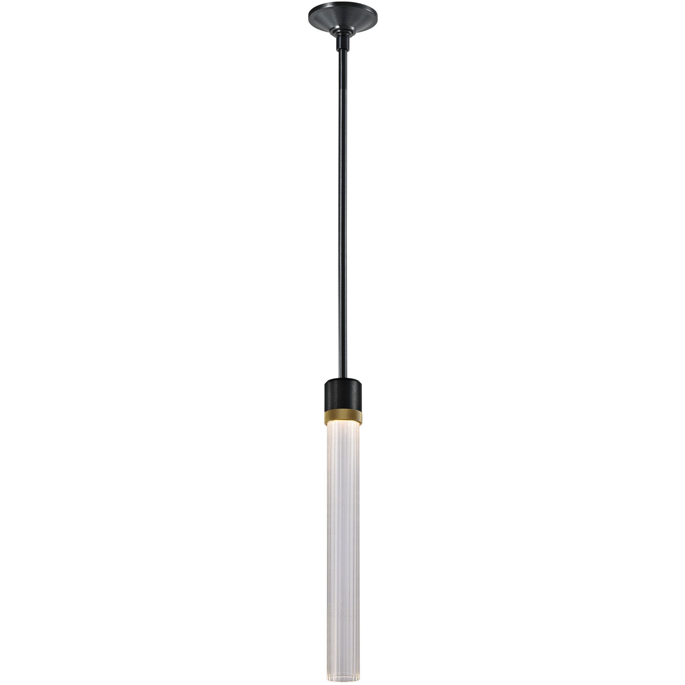 Zigrina 1 Light 5.13 inch Satin Brushed Black with Aged Brass Pendant Ceiling Light