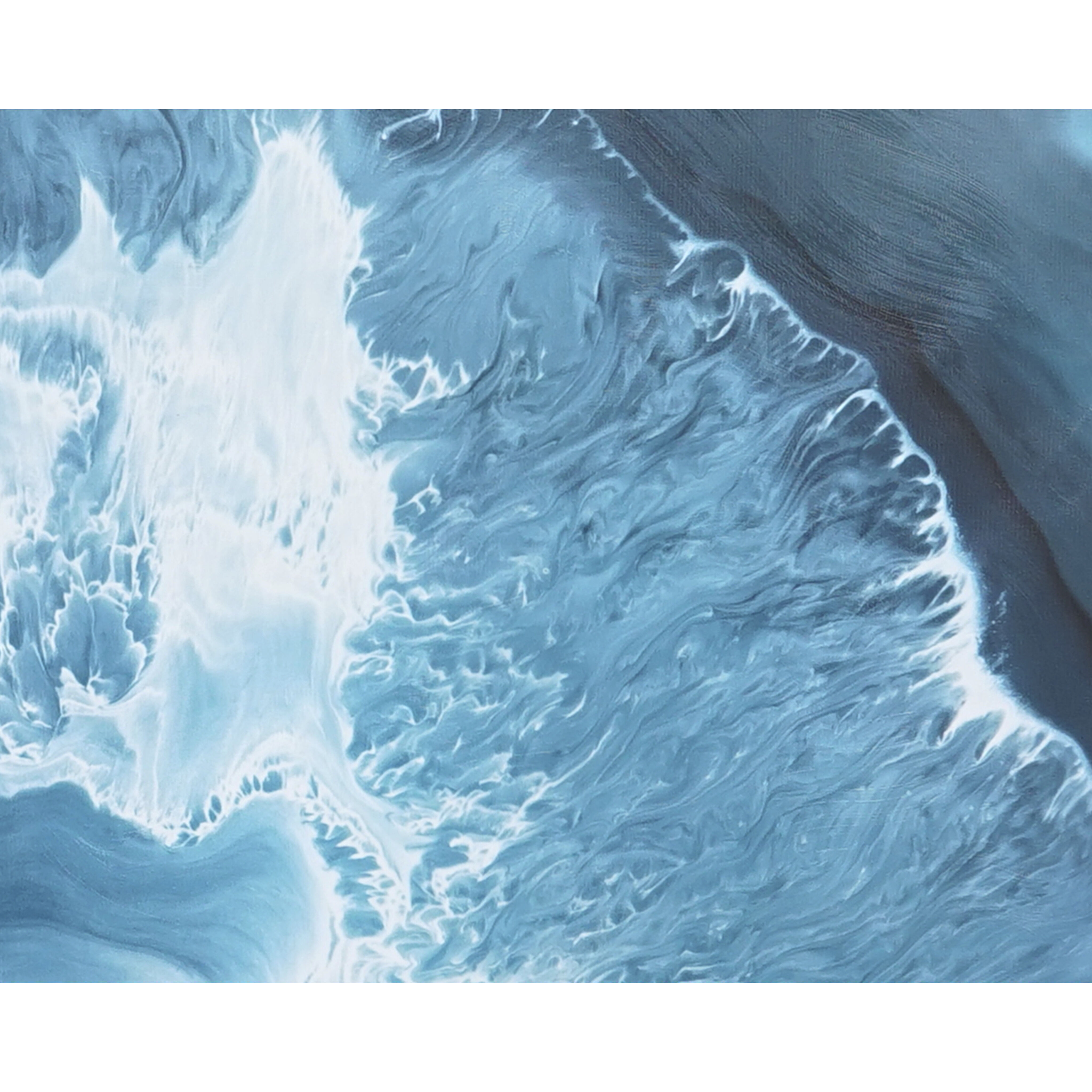 Aquamarine Distressed Brown Luxe Art, Set Of 2