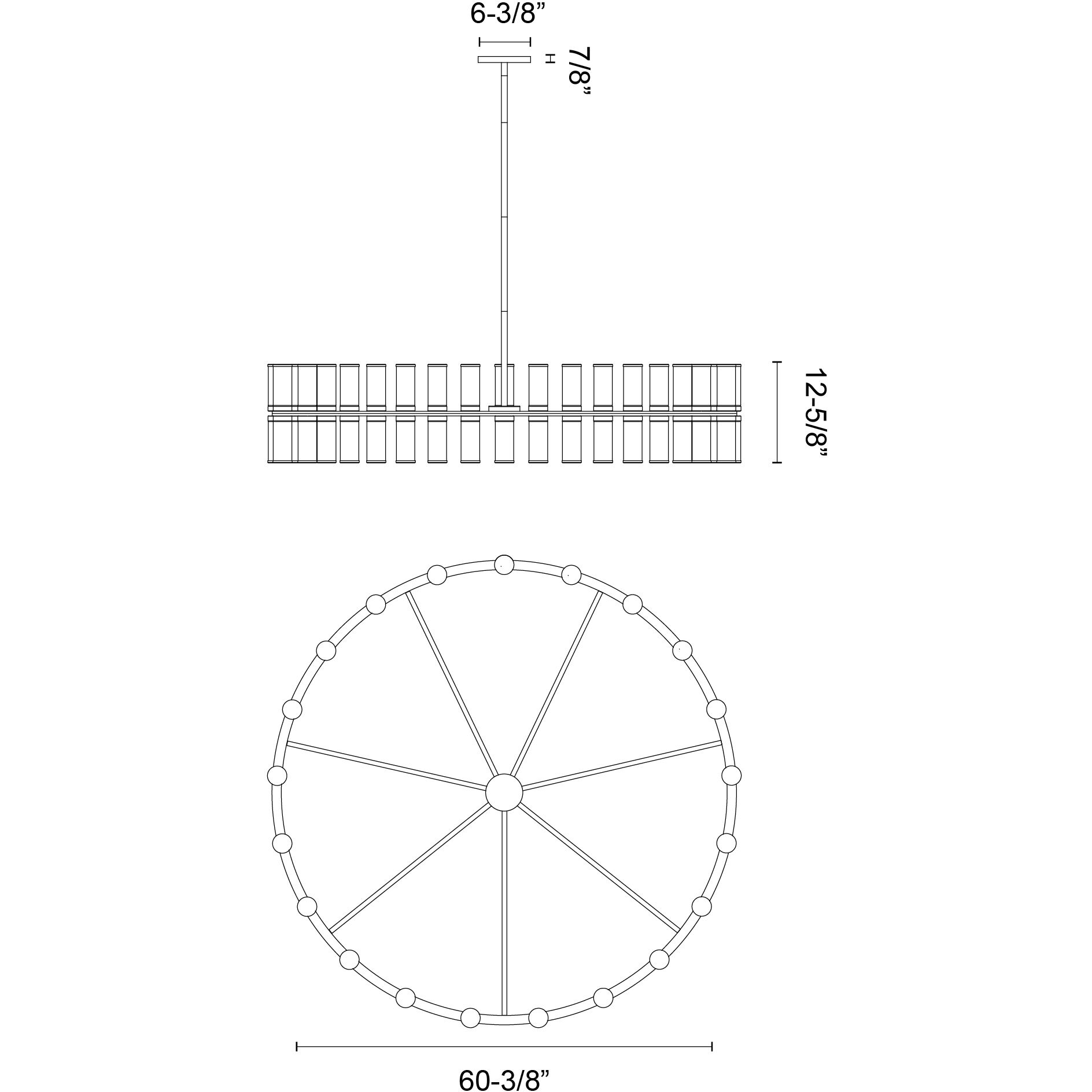 Revolve 42 Light 60.38 inch Natural Brass Chandelier Ceiling Light