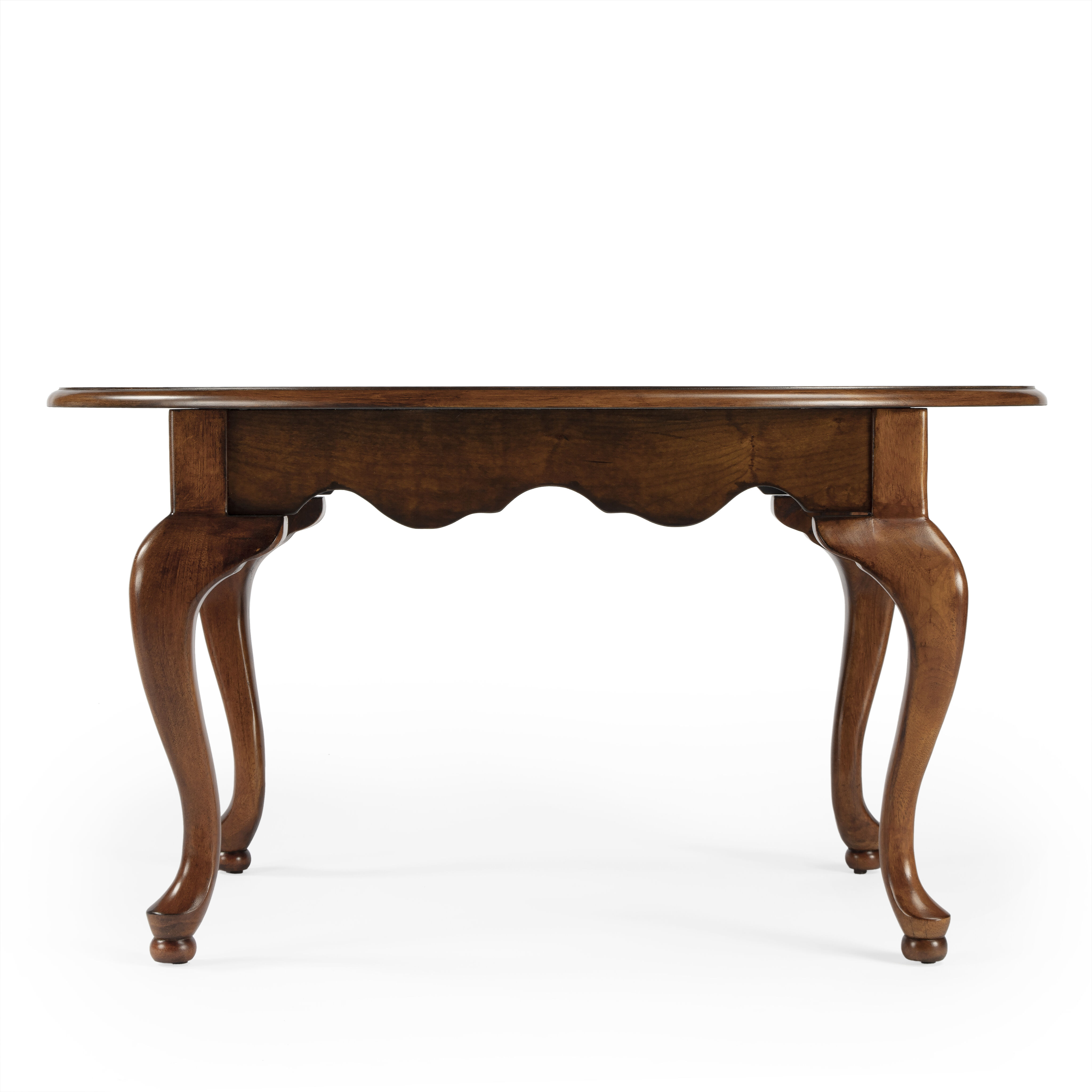 Grace Oval 4 Legs Coffee Table in Medium Brown