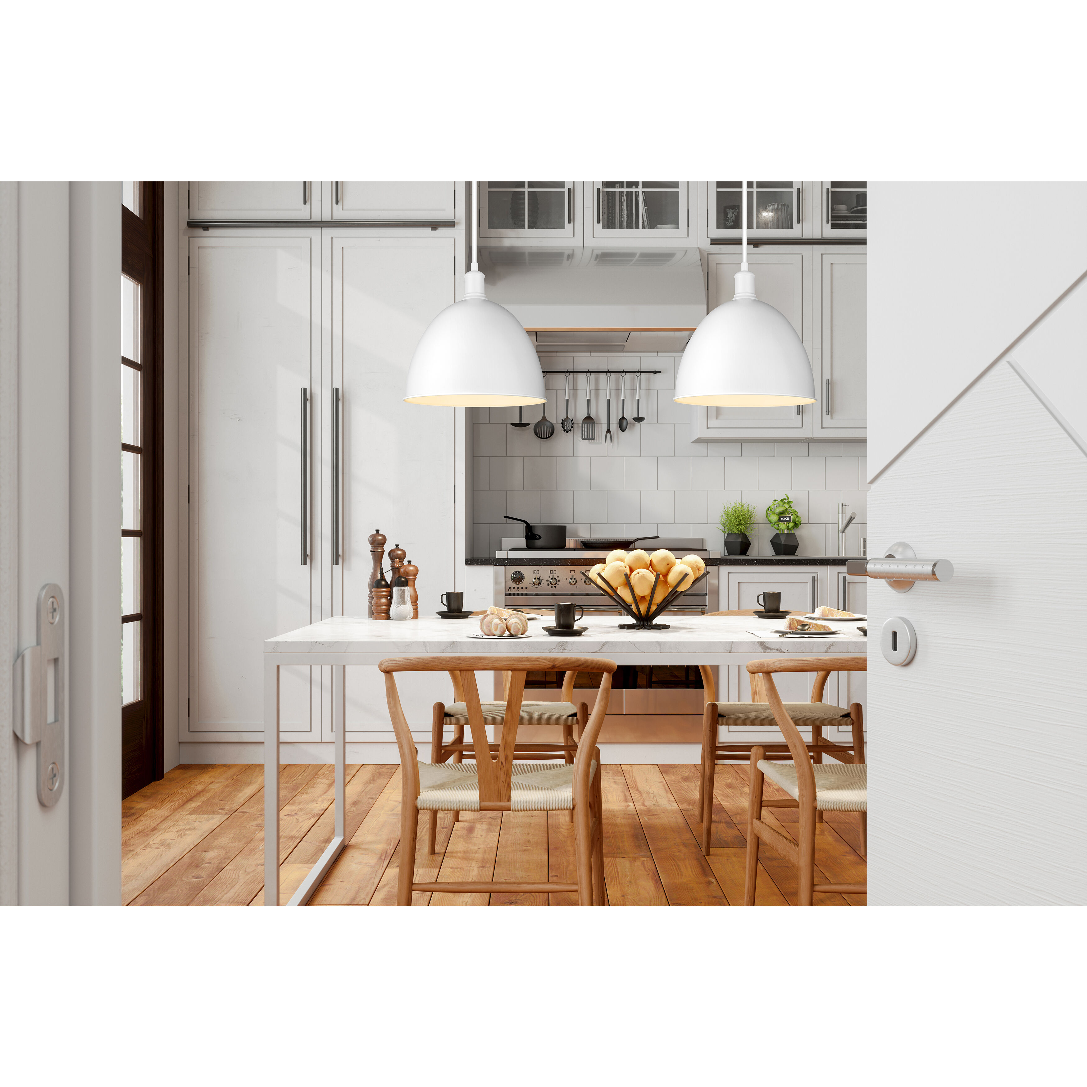 Sawyer 1 Light 12.5 inch Satin White Pendant Ceiling Light