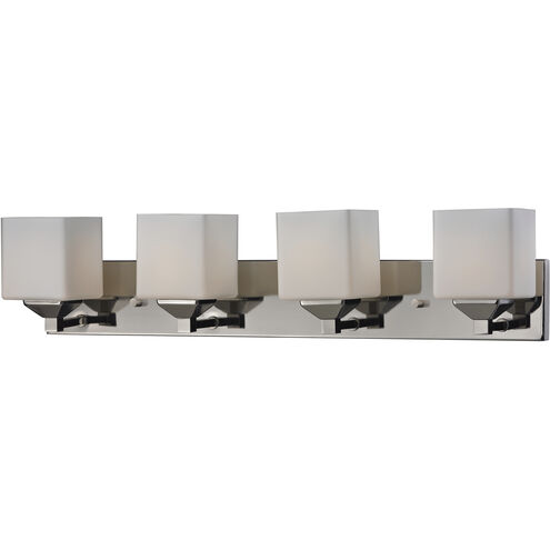 Quube 4 Light 30 inch Chrome Vanity Wall Light