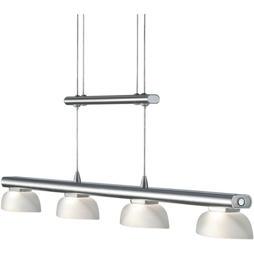 Senator 4 Light 36 inch Nickel-Matte Linear Pendant Ceiling Light