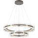 Solstice LED 36.6 inch Dark Smoke Pendant Ceiling Light, Tiered