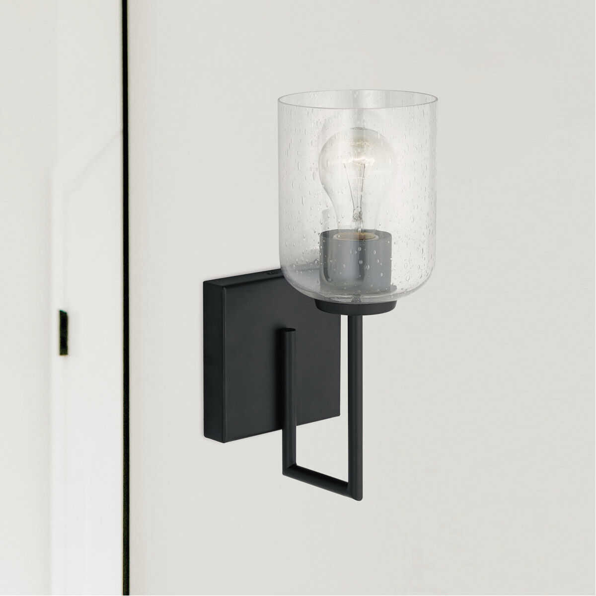 Carter 1 Light 5 inch Matte Black Sconce Wall Light