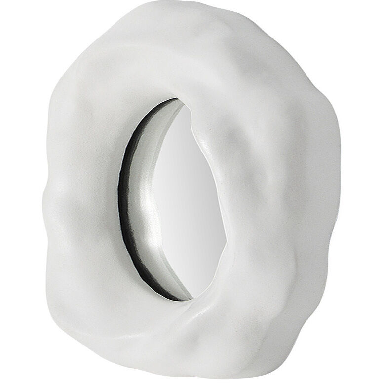 Evaton 19.3 X 19.1 inch Clear and Matte Off-White Wall Mirrors, Set of 3