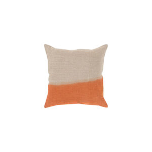 Dip Dyed 18 X 18 inch Khaki/Burnt Orange Pillow Kit