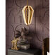 Riviere LED 13 inch Contemporary Gold Leaf Pendant Ceiling Light