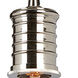 Douille LED 4 inch Polished Nickel Mini Pendant Ceiling Light, Elstead