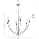 Jheni 6 Light 36 inch Brushed Nickel Chandelier Ceiling Light
