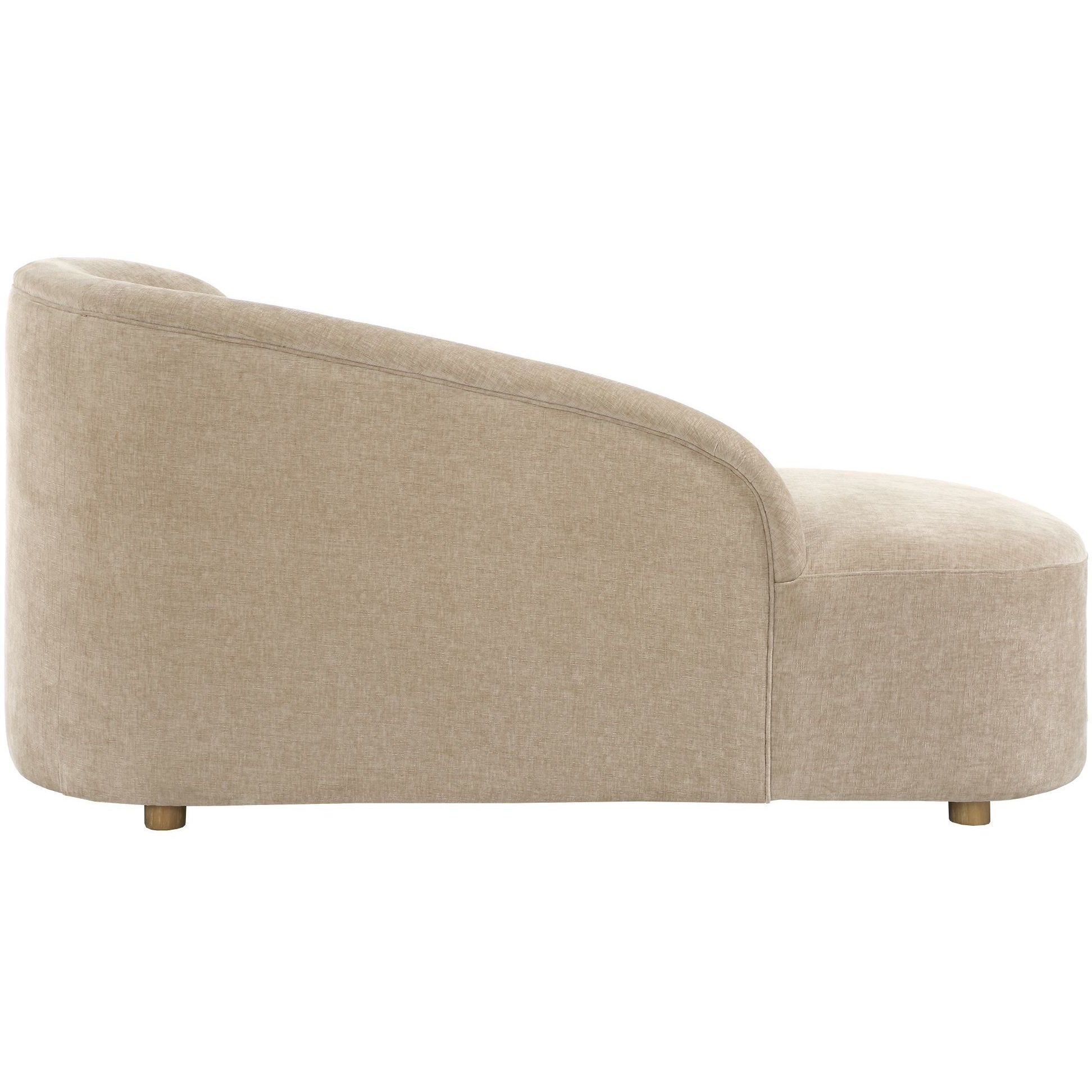Fae Flax Arm Chaise Lounge