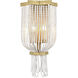 Chaumont 2 Light 10 inch Gold Leaf with White Sconce Wall Light