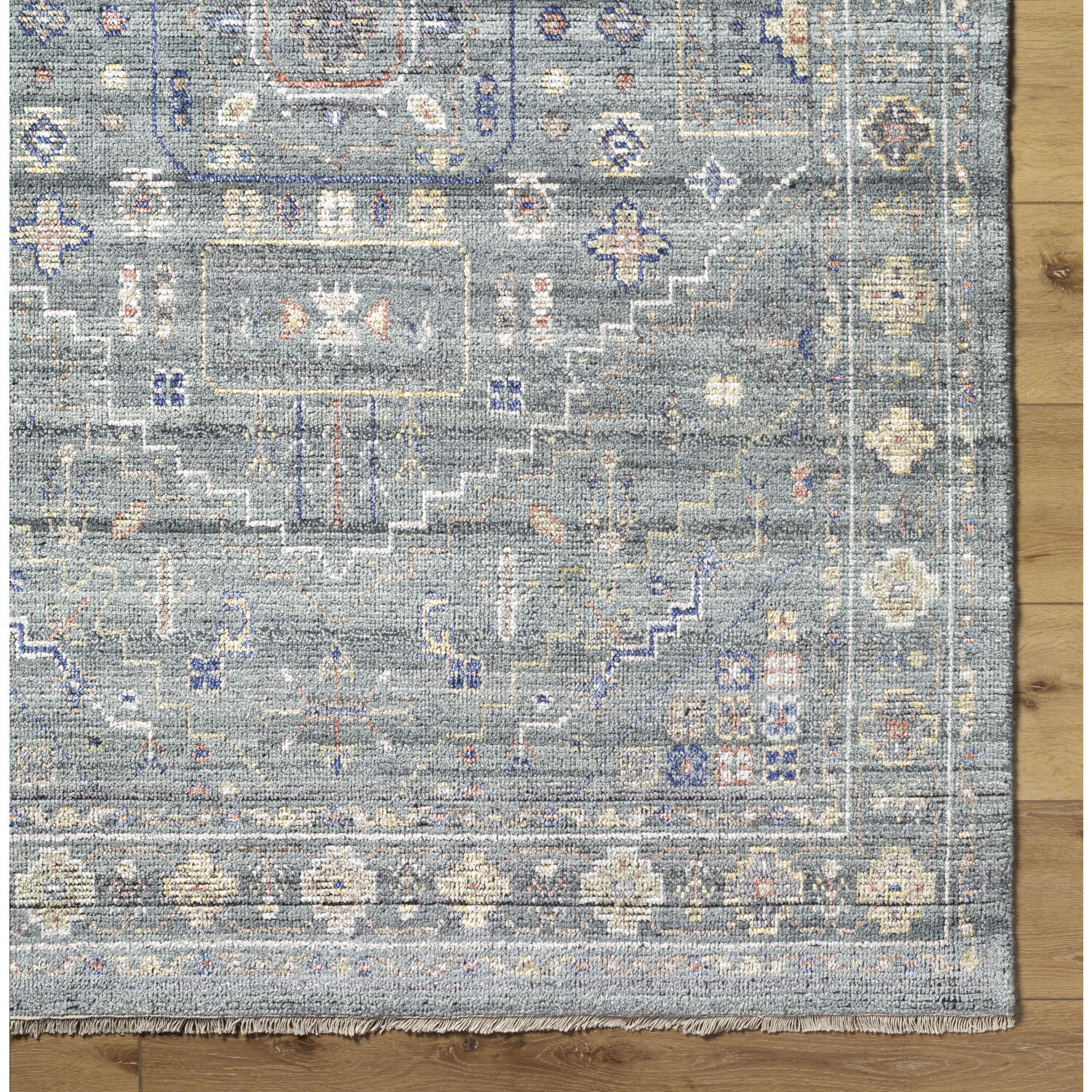 Kushal 90 X 60 inch Slate Rug, Rectangle