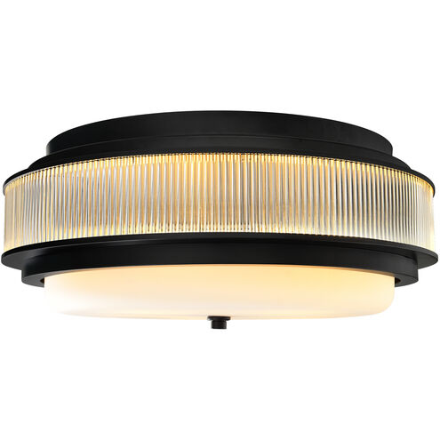 Valdivia 4 Light 18 inch Black Flush Mount Ceiling Light