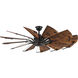 La Olivia 60 inch Architectural Bronze with Distressed Walnut Blades Ceiling Fan