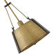 Cartwright 1 Light 11.5 inch Rustic Brass with Oil Rubbed Bronze Indoor Pendant Ceiling Light