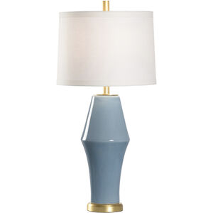 St Michael 21.5 inch 100.00 watt Blue and Gold Table Lamp Portable Light