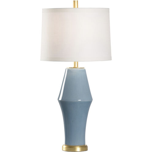 St Michael 21.5 inch 100.00 watt Blue and Gold Table Lamp Portable Light