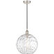 Edison Athens Water Glass 1 Light 12 inch Polished Nickel Mini Pendant Ceiling Light