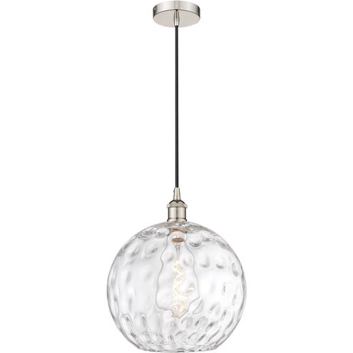 Edison Athens Water Glass 1 Light 12 inch Polished Nickel Mini Pendant Ceiling Light