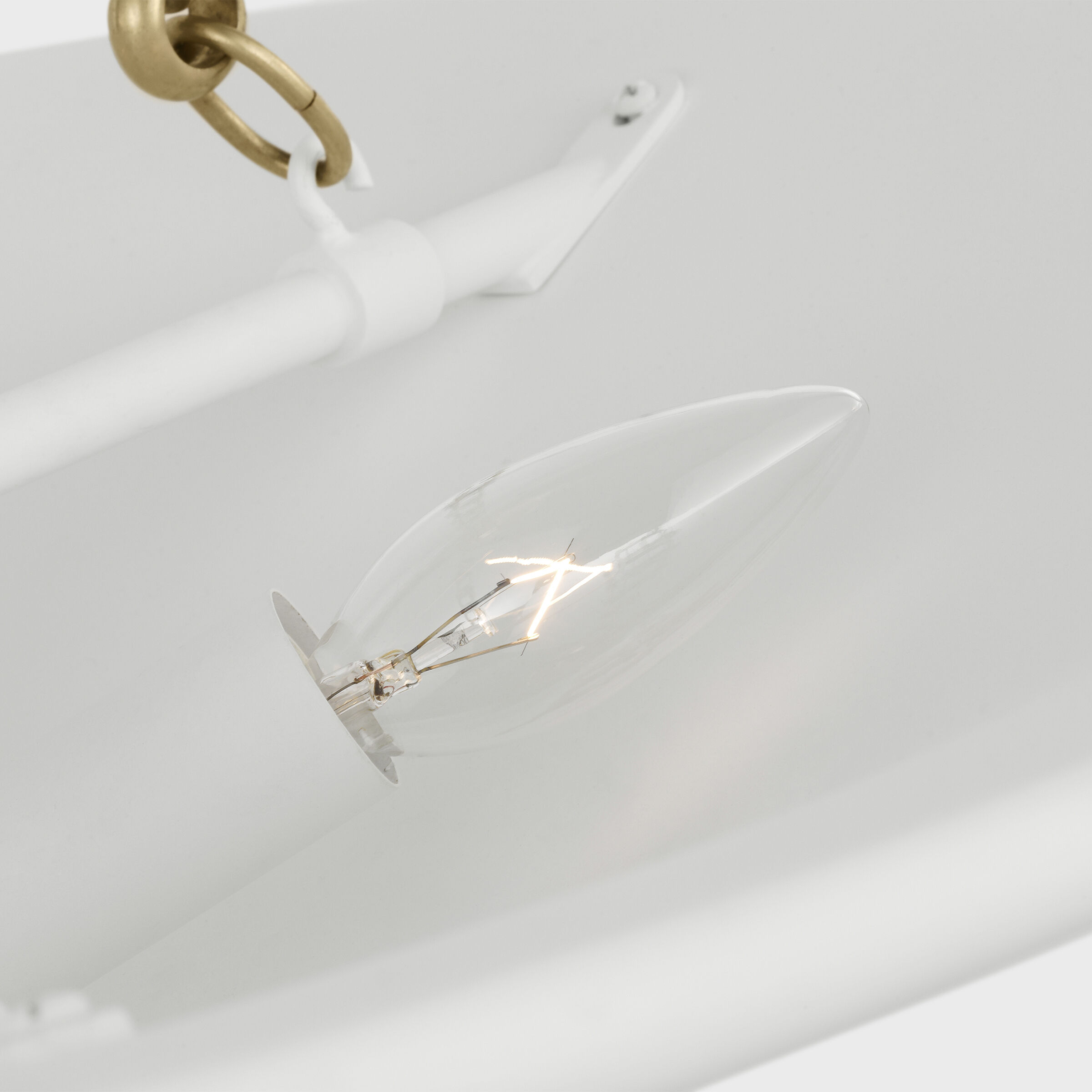 AERIN Mollino LED 24 inch Hand-Rubbed Antique Brass Semi-Flush Mount Ceiling Light