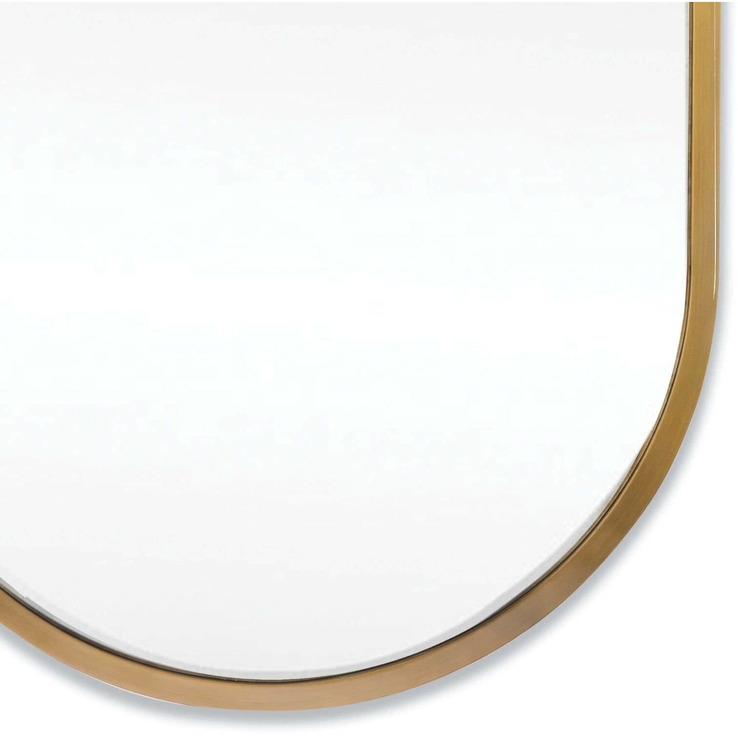 Canal 40 X 24 inch Natural Brass Mirror