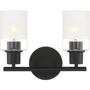 Cedar Lane 2 Light 13 inch Matte Black Vanity Light Wall Light