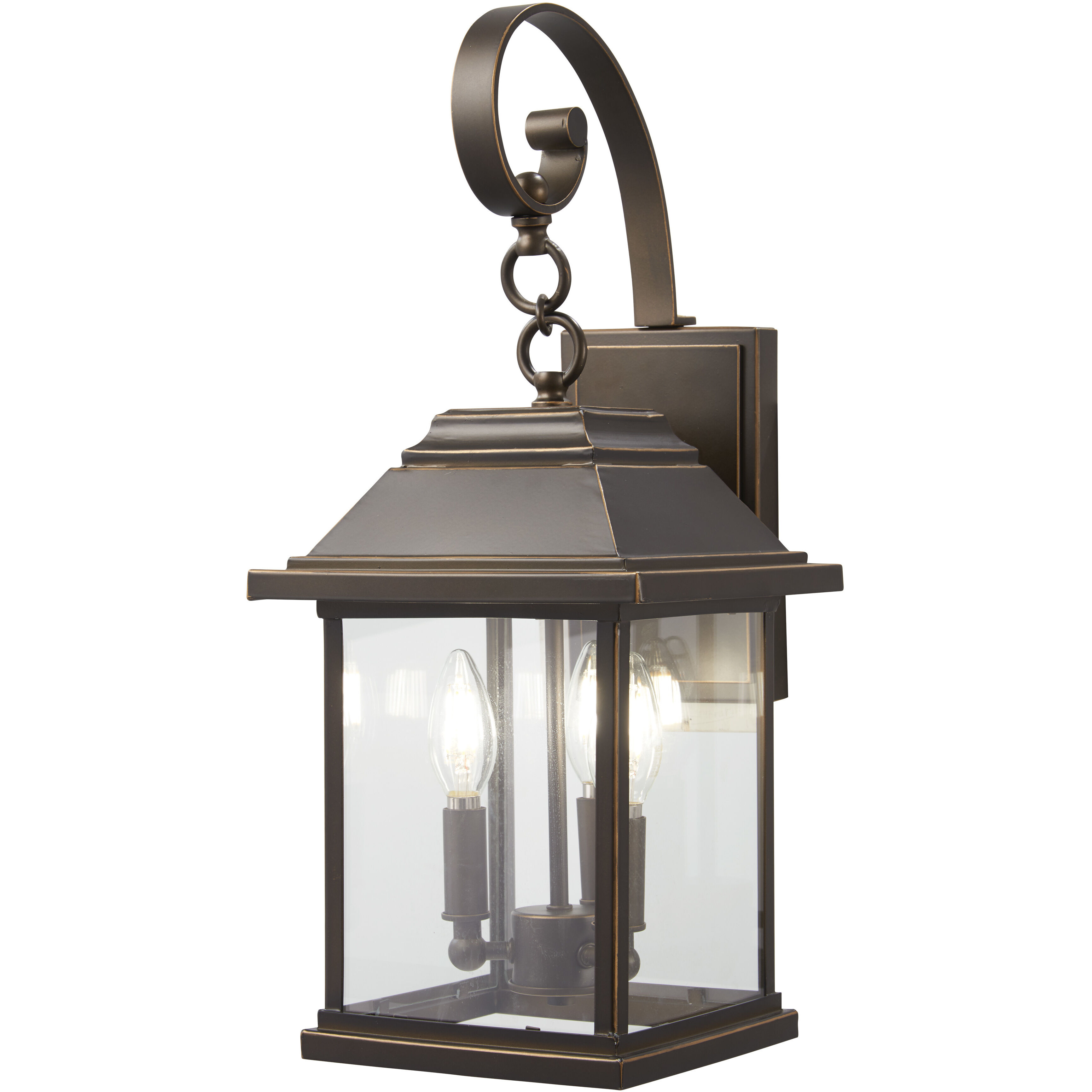 Mariner's Pointe 3 Light 22 inch Oil Rubbed Bronze/Gold Outdoor Wall Mount, Great Outdoors