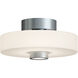 Sydney LED 13 inch Satin Nickel Semi Flush Mount Ceiling Light