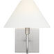 Drew & Jonathan Eldon 1 Light 8.25 inch Brushed Nickel Wall Sconce Wall Light, Small