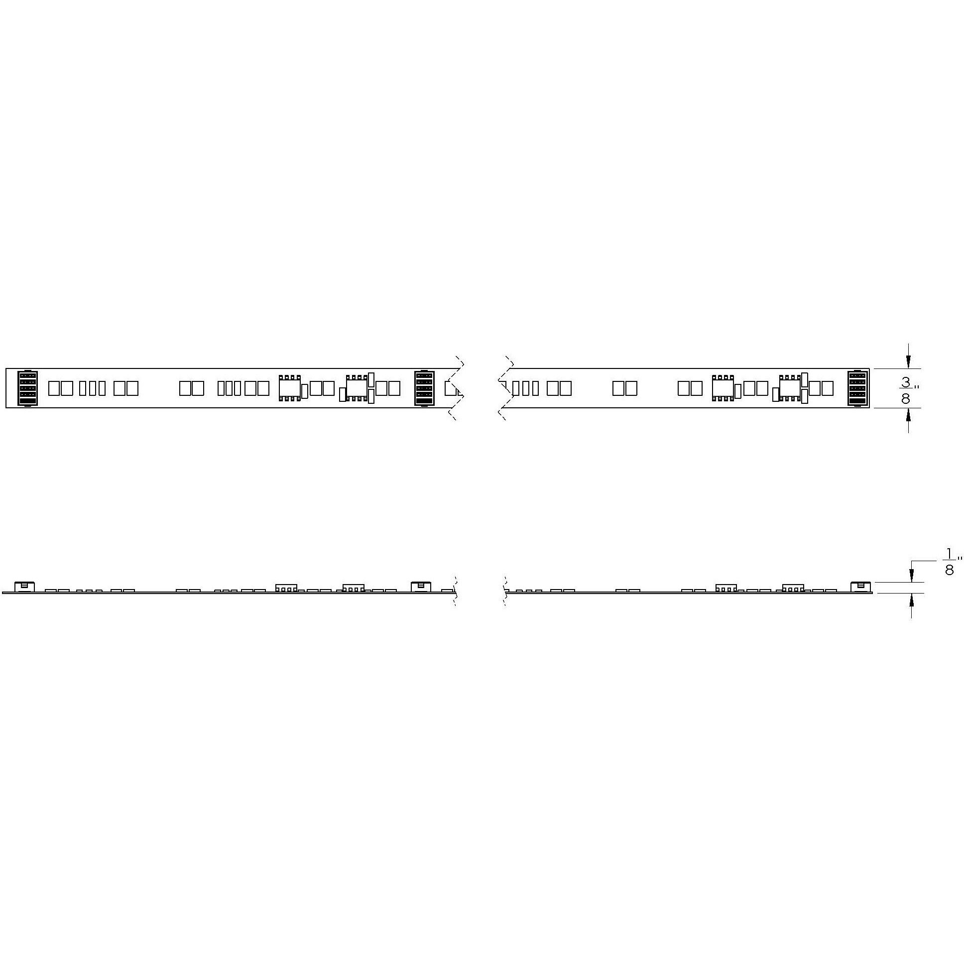 InvisiLED Tunable White 24 LED 0.38 inch White InvisiLED Tape Light