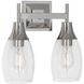 Grace 2 Light 13.13 inch Polished Nickel Wall Sconce Wall Light