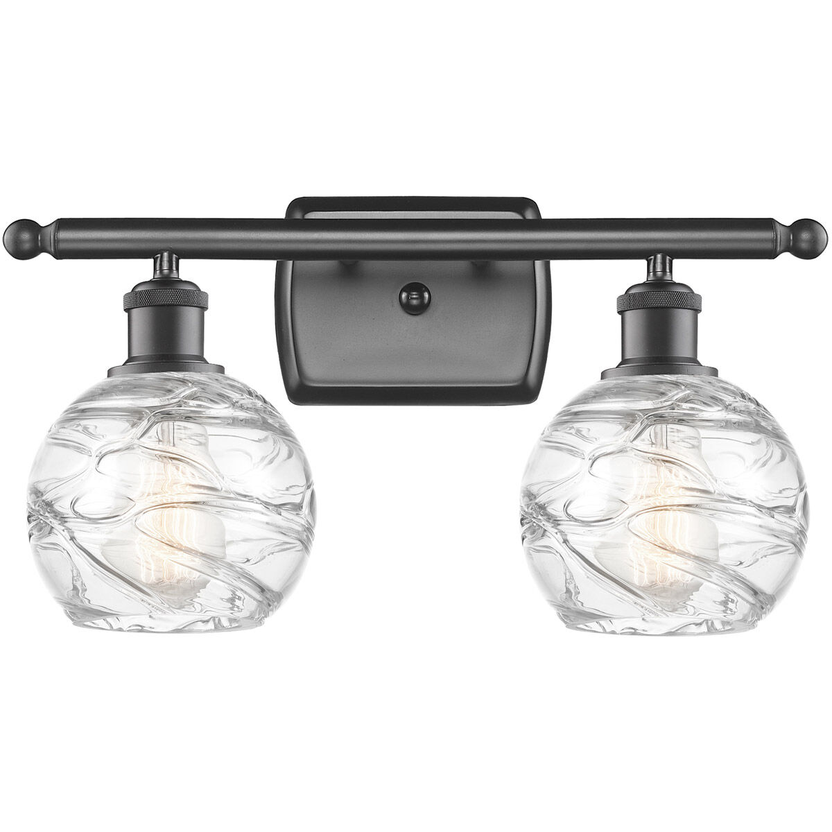 Ballston Small Deco Swirl 2 Light 16 inch Oil Rubbed Bronze Bath Vanity Light Wall Light, Ballston