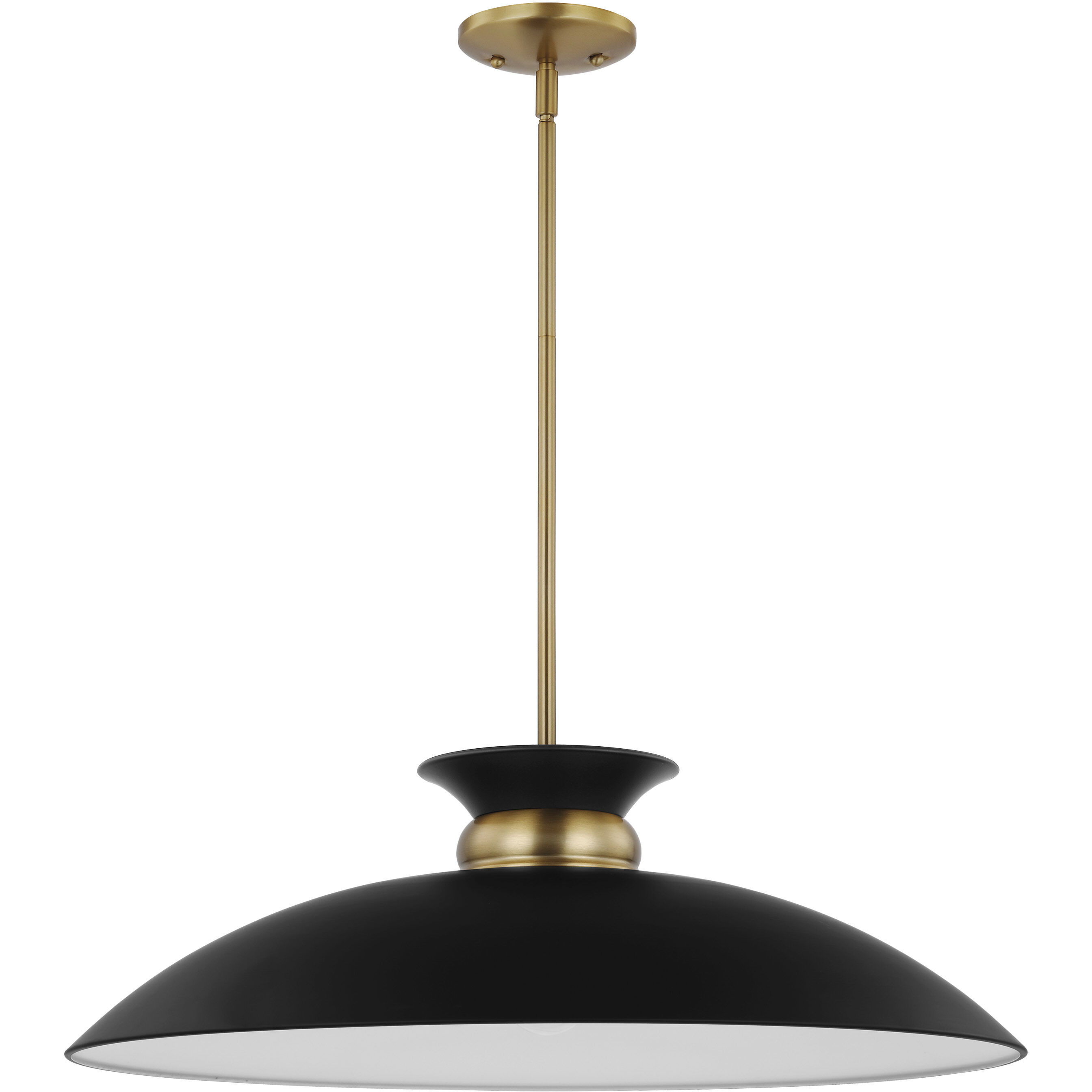 Perkins 1 Light 24 inch Matte Black/Burnished Brass Pendant Ceiling Light