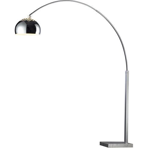 Penbrook 70 inch 100 watt Polished Nickel with White Floor Lamp Portable Light in Incandescent