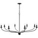 Dolan 8 Light 52 inch Matte Black Chandelier Ceiling Light