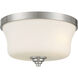 Shyloh 2 Light 14 inch Brushed Nickel Flush Mount Ceiling Light