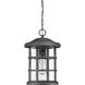 Crusade 1 Light 10 inch Earth Black Outdoor Hanging Lantern