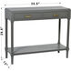 Samantha 35.5 X 13 inch Carbon Gray and Antique Gold Console Table