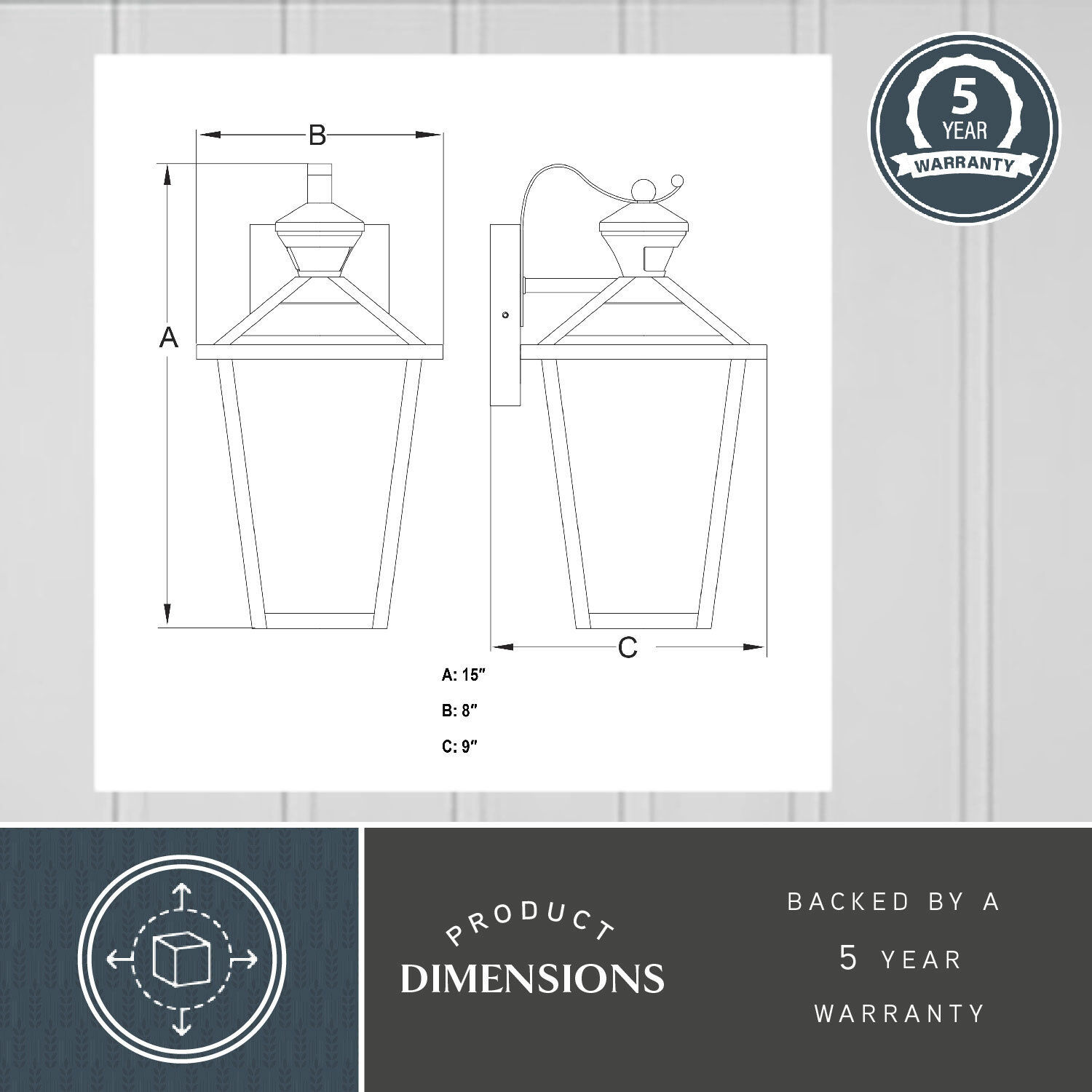 Derby Matte Black Outdoor Motion Sensor