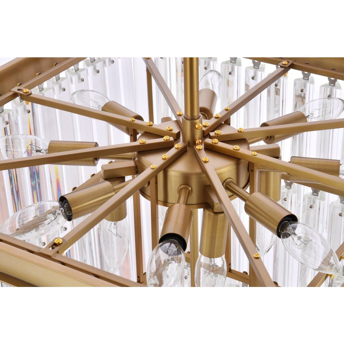 Sydney 13 Light 21.5 inch Satin Gold Chandelier Ceiling Light