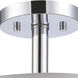 Cordova 3 Light 13 inch Chrome Semi-Flush Ceiling Light