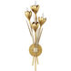 Hortensia 4 Light 8 inch Contemporary Gold Leaf and Contemporary Gold and Contemporary Silver Leaf Wall Sconce Wall Light