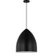 Drew & Jonathan Scott Huron 1 Light 17 inch Midnight Black Pendant Ceiling Light