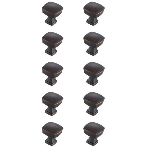 Irvin Oil-Rubbed Bronze Hardware Cabinet Knob, Set of 10