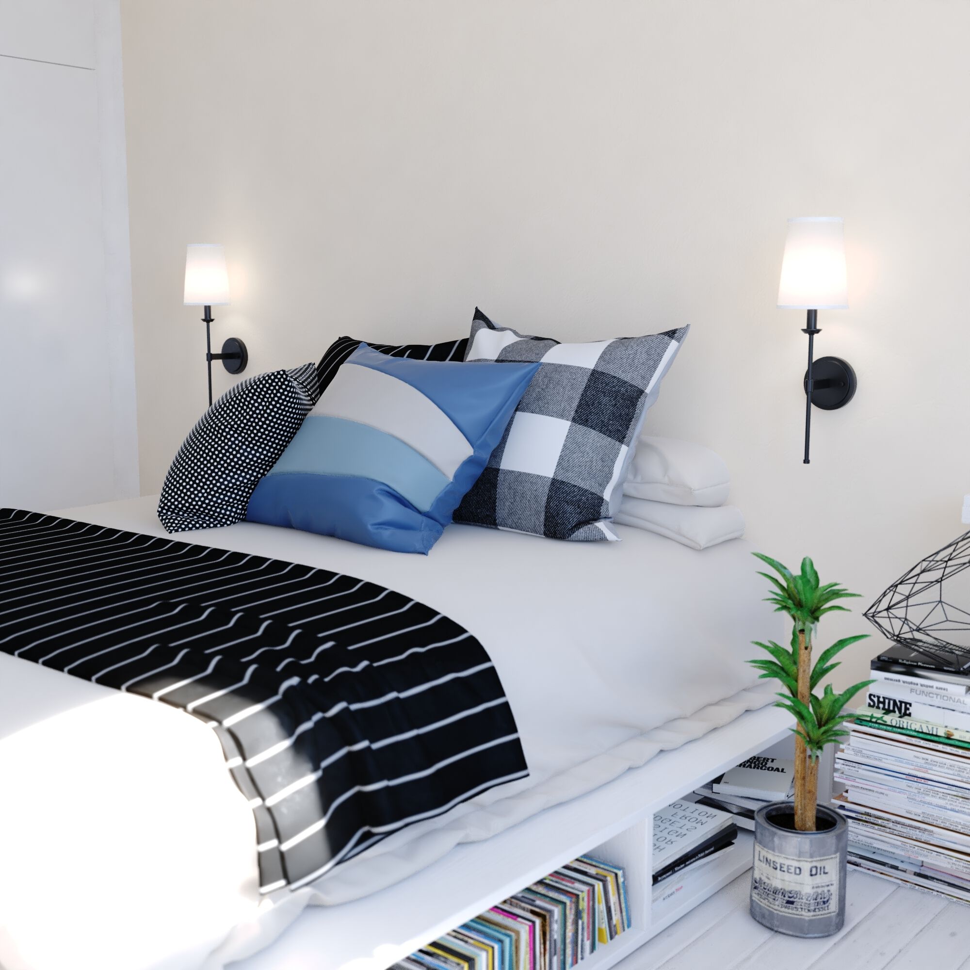 Camden LED 6 inch Matte Black Wall Light