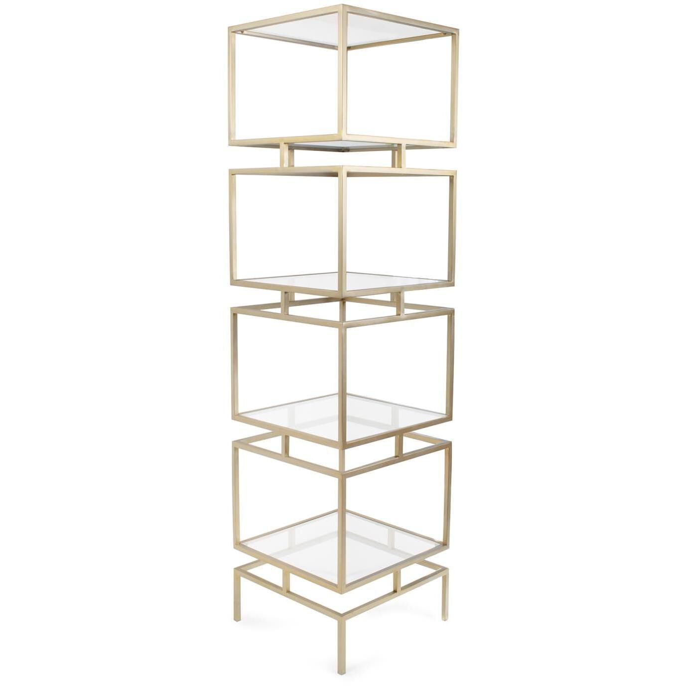 Canberrn 82 X 21.75 inch Gold Etagere