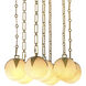 Alesa 7 Light 19.69 inch Antique Brass and Alabaster Pendant Ceiling Light